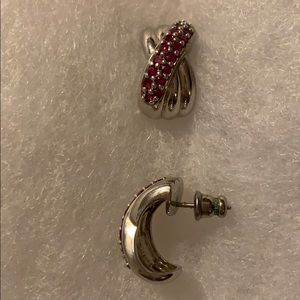 Sterling Silver Ruby Earrings